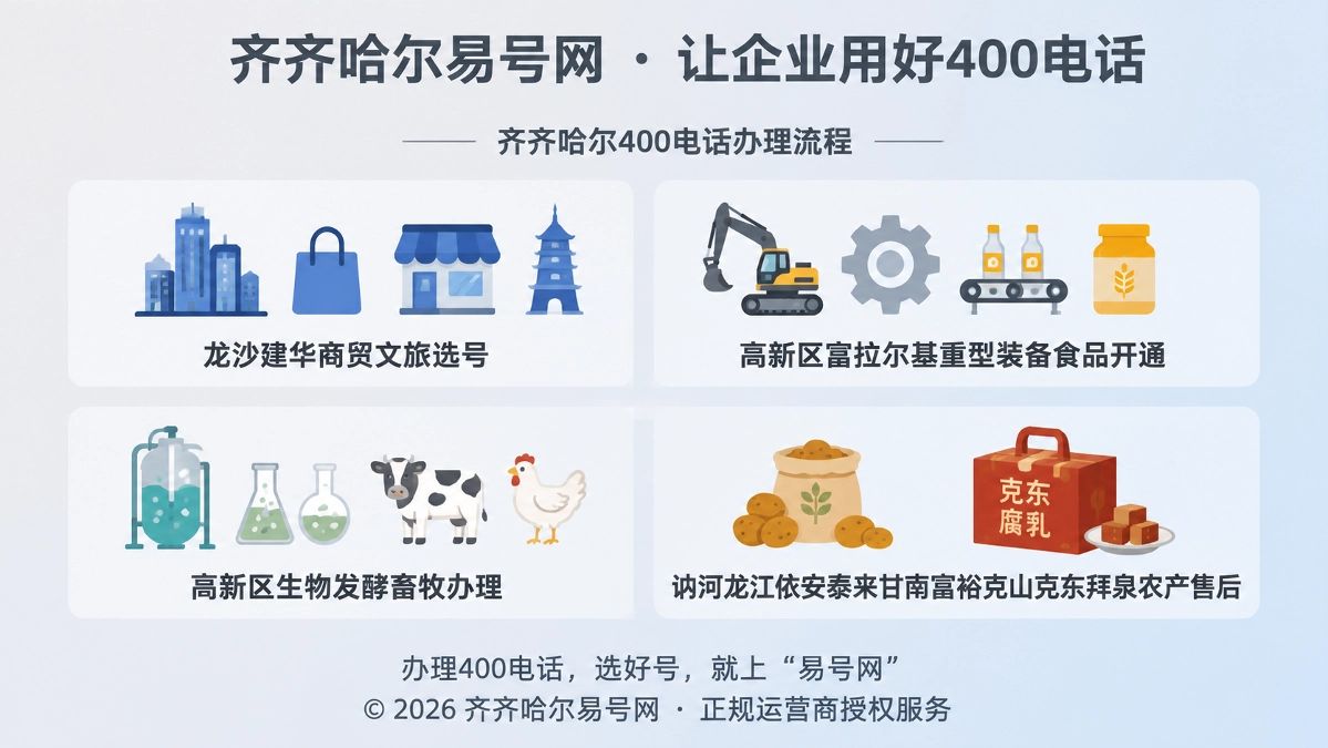齐齐哈尔易号网400电话办理流程
